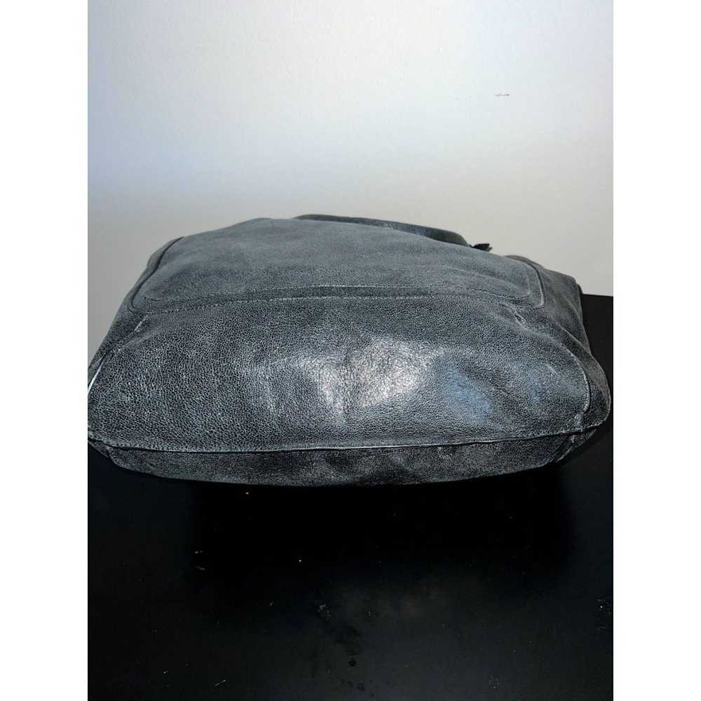 COACH CHARCOAL BLACK SILVER SHIMMER SUEDE XLARGE … - image 7