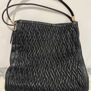 black Leather coach purse - image 1