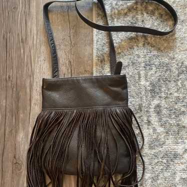 HANDMADE Leather Fringe Saddle Bag - Women's handbags