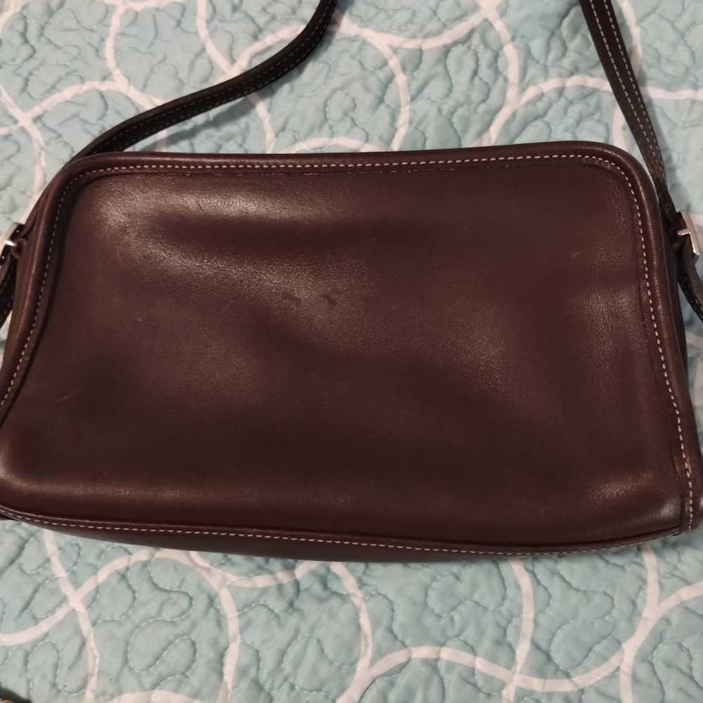 Vintage Coach Brown Leather Crossbody - image 2