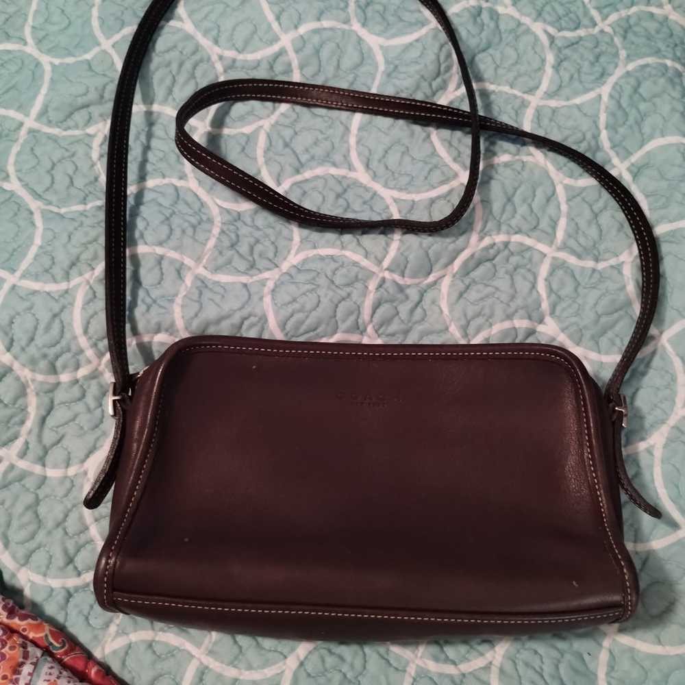 Vintage Coach Brown Leather Crossbody - image 8