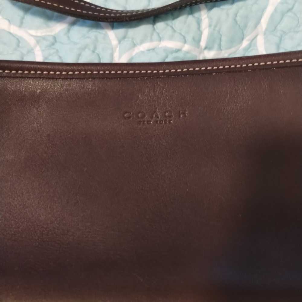 Vintage Coach Brown Leather Crossbody - image 9