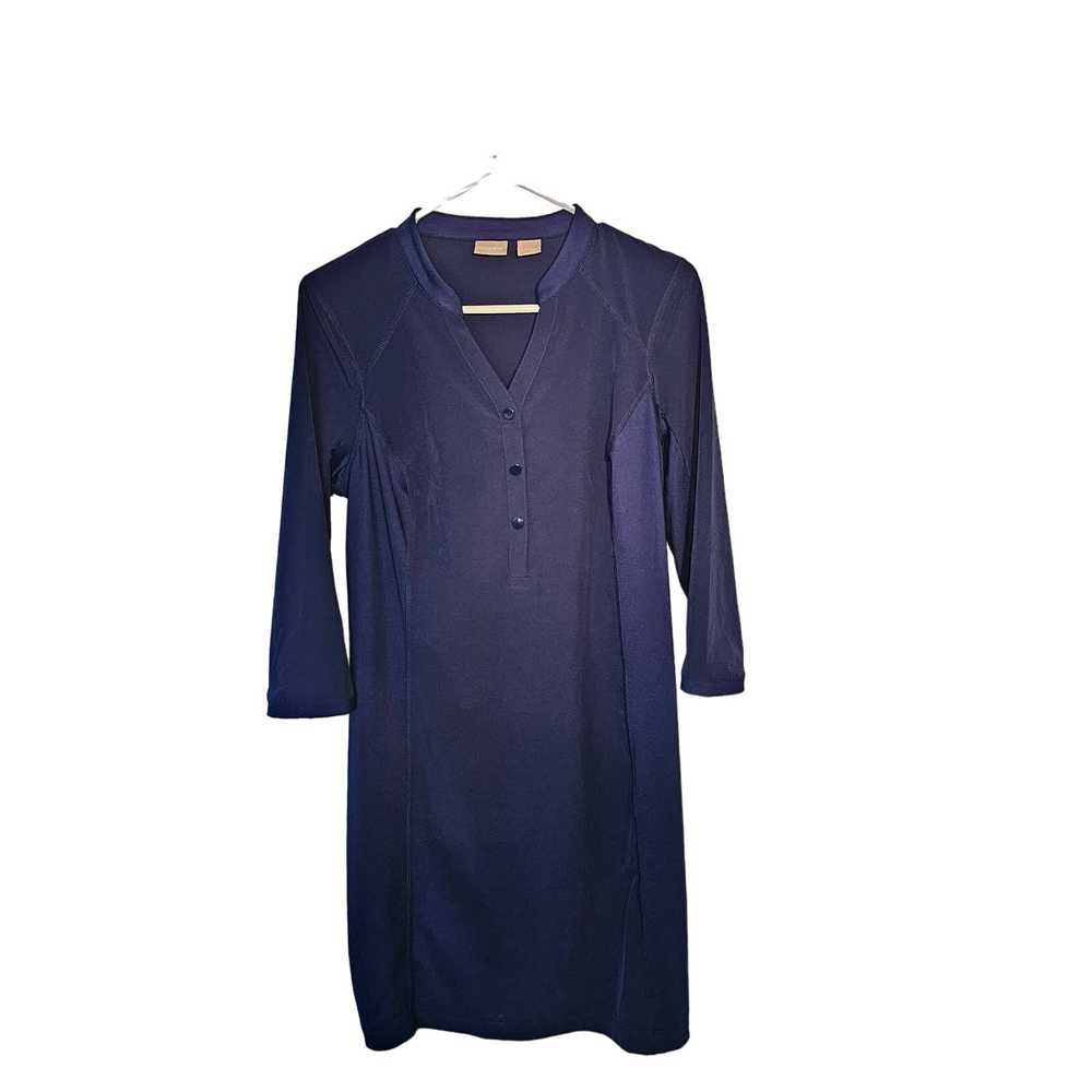 Chico's ZENERGY UPF Neema Knit-Inset Dress Blue S… - image 2