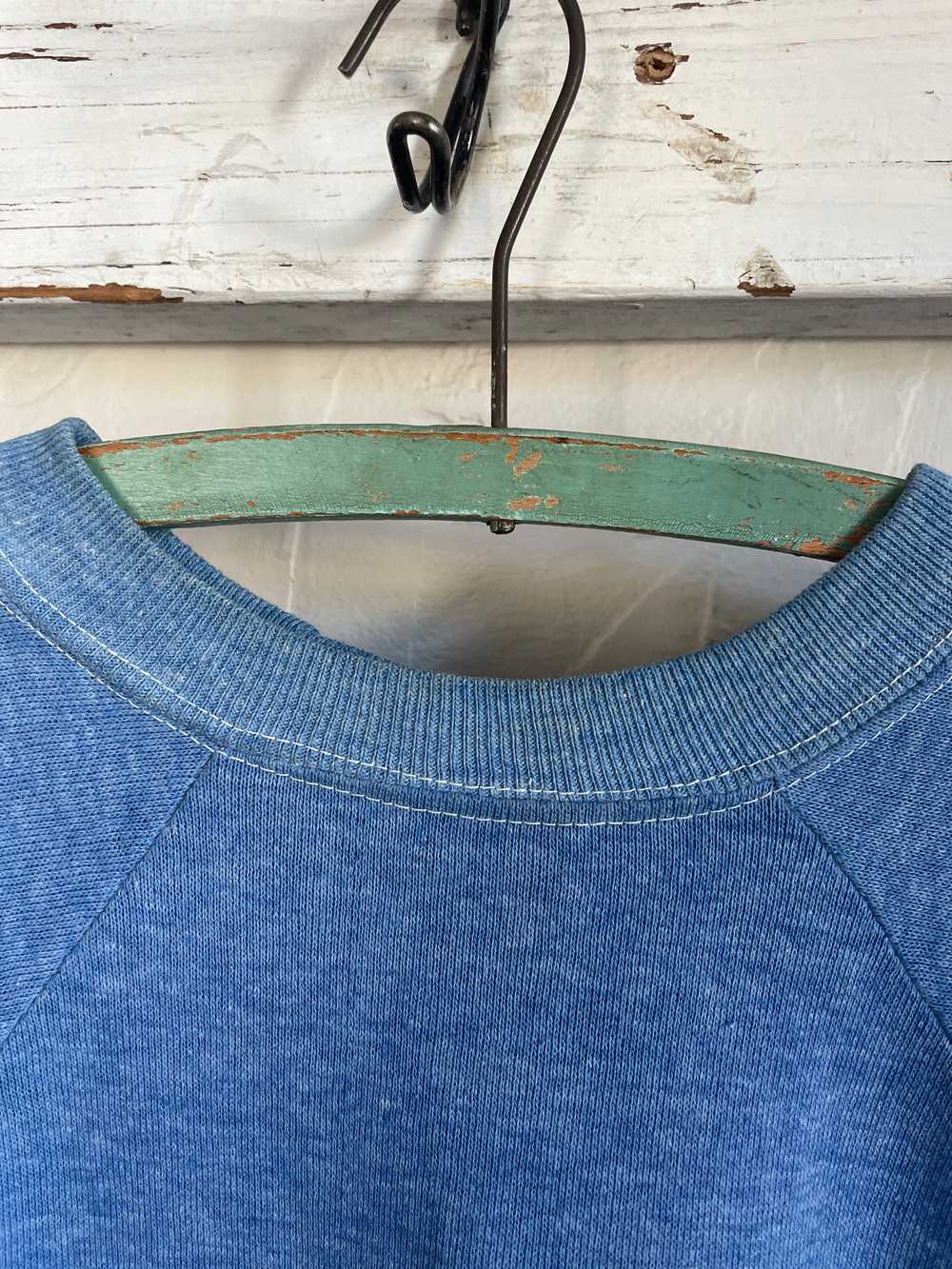 70s/80s Blank Blue Sweatshirt - image 4