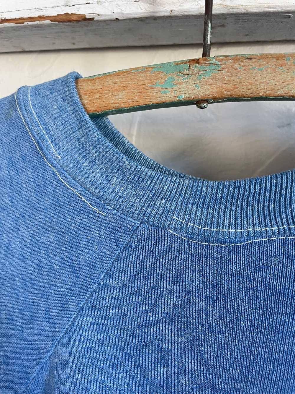 70s/80s Blank Blue Sweatshirt - image 5