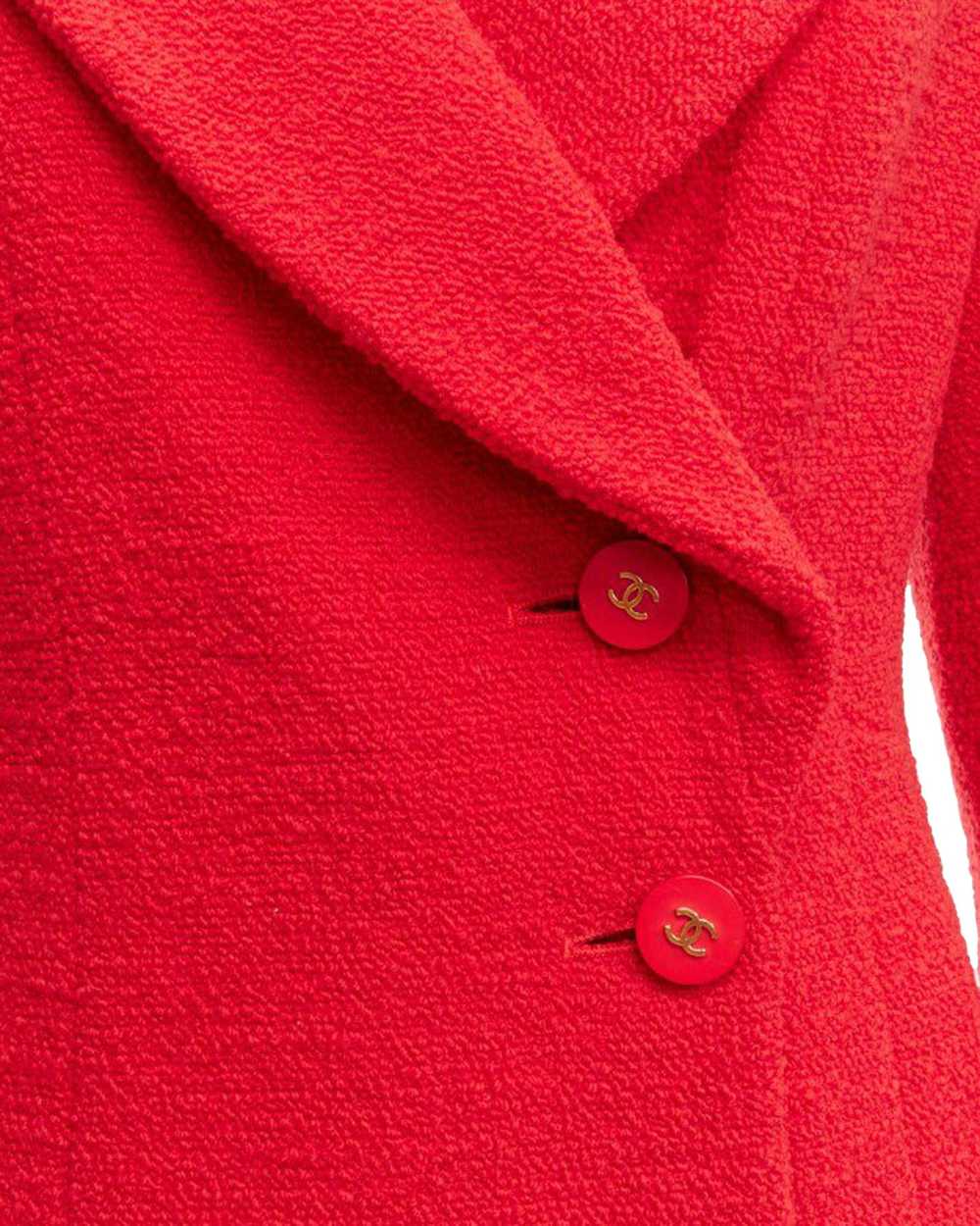 Product Details Chanel Vintage Red Tweed Blazer - image 2