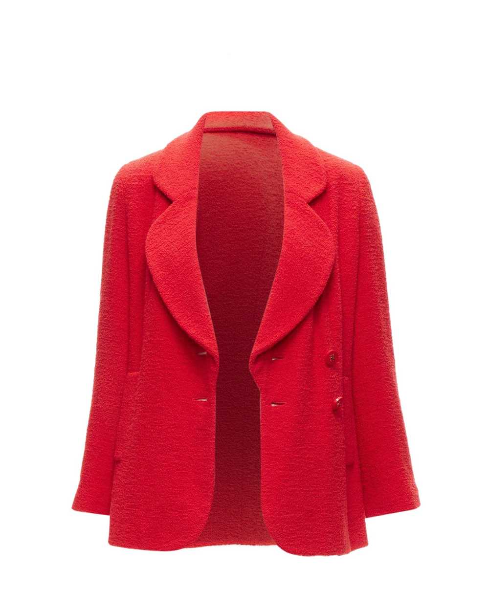 Product Details Chanel Vintage Red Tweed Blazer - image 3