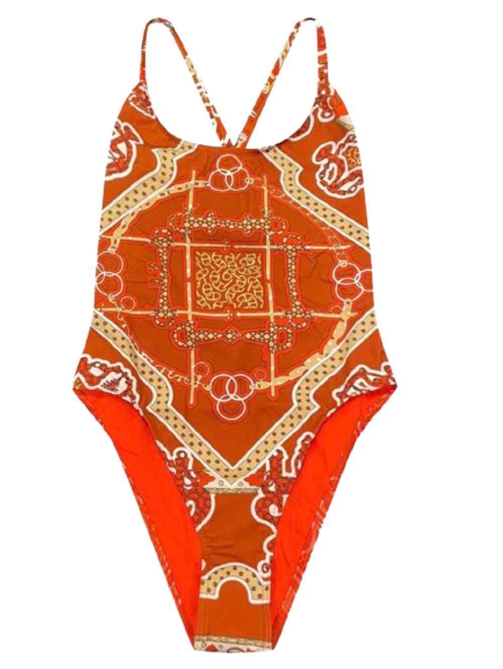 Hermes Hermes Orange 'Maillot De Bain' Swimsuit - image 1