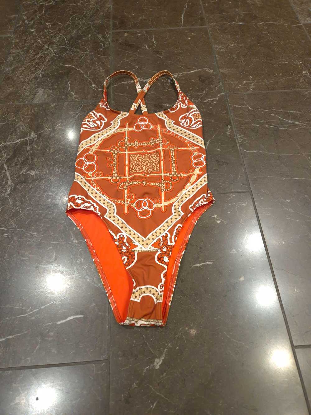 Hermes Hermes Orange 'Maillot De Bain' Swimsuit - image 6