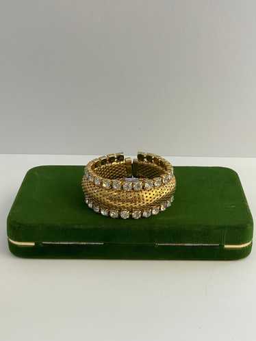 Ferrara Gold Mesh Rhinestone Bracelet - image 1