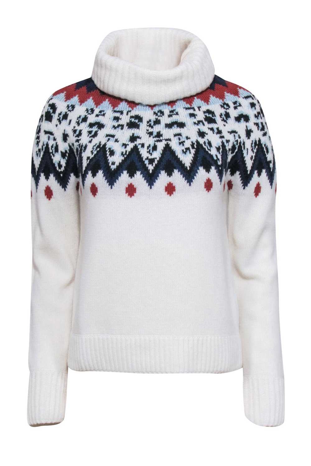 Veronica Beard - Ivory Turtleneck Sweater Sz M - image 1
