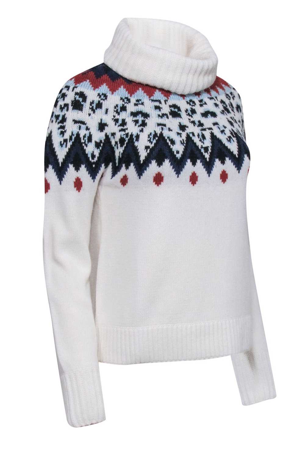 Veronica Beard - Ivory Turtleneck Sweater Sz M - image 2