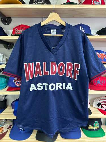 Vintage Waldorf Astoria Stitched Mesh Baseball Je… - image 1
