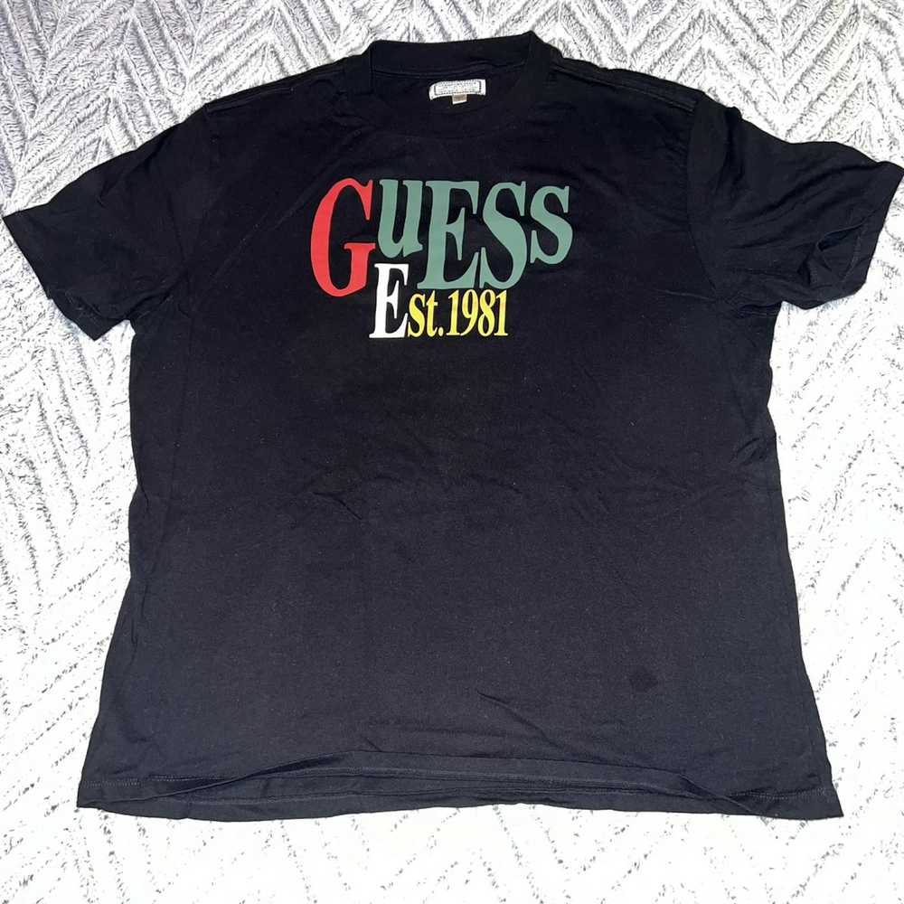 Guess Guess Est 1981 Multi Color Logo Tee - image 1