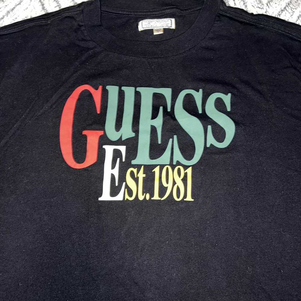 Guess Guess Est 1981 Multi Color Logo Tee - image 2