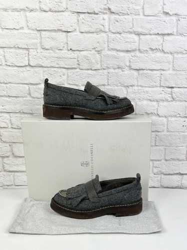 BRUNELLO CUCINELLI Beaded Strap Textured Loafers I