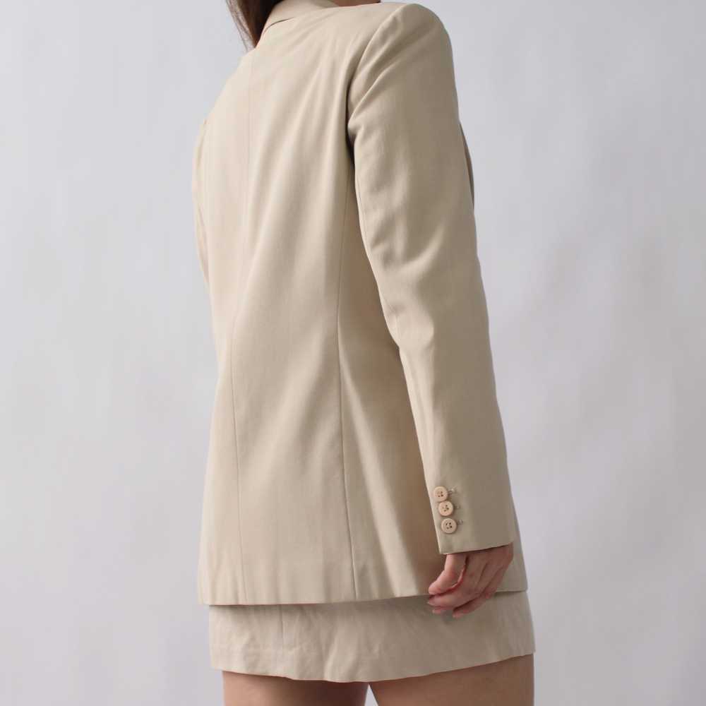 90s Linen Blend Miniskirt Suit - W25 - image 3