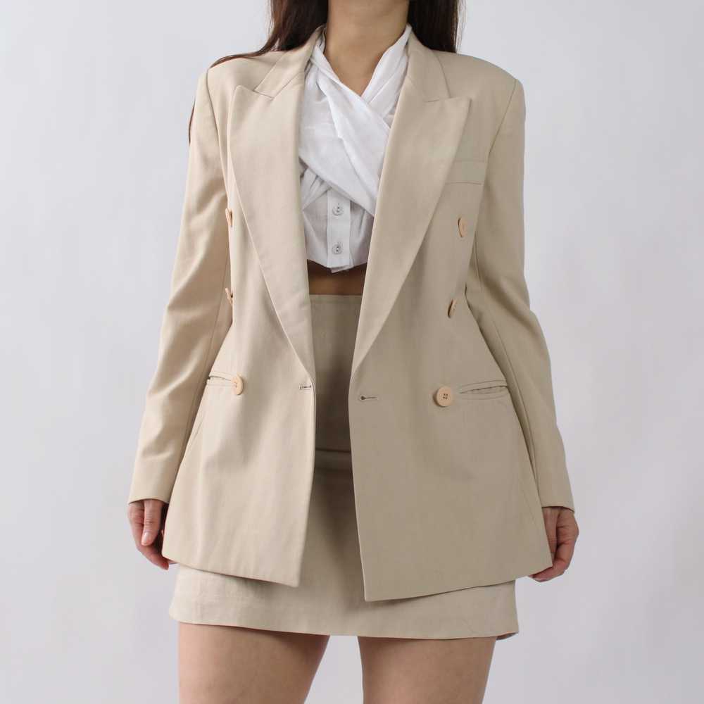 90s Linen Blend Miniskirt Suit - W25 - image 8