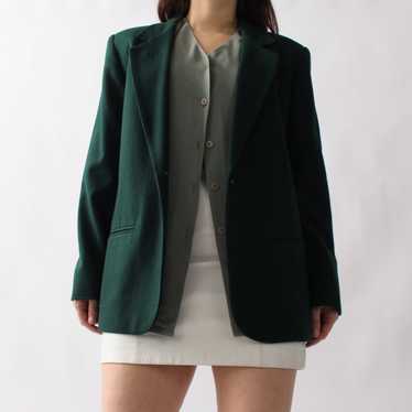 90s Evergreen Wool Blazer - image 1