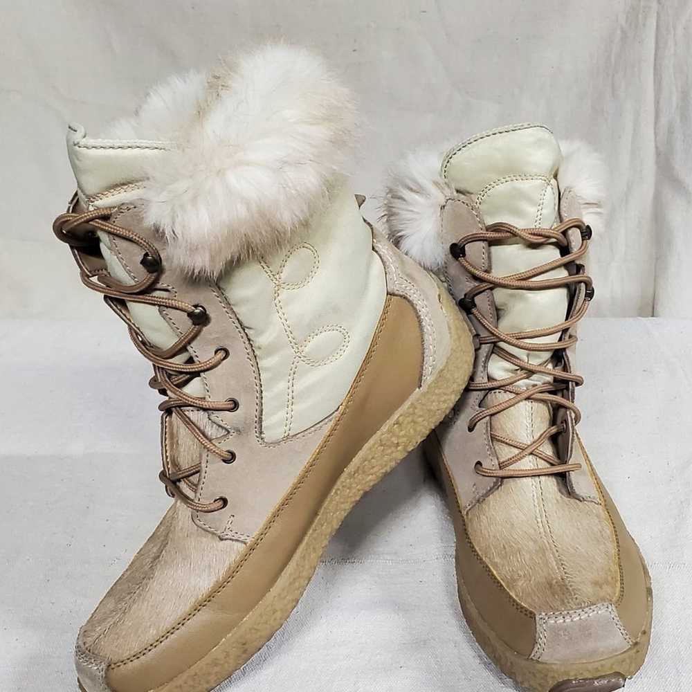 RARE Vintage  TECNICA Wool Goat Fur Winter Boots - image 1