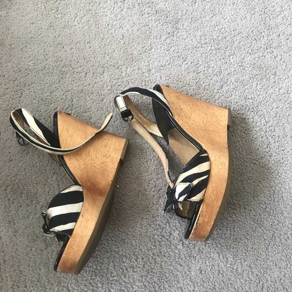 Michael Kors Zebra Print Wedges Size 7 1/2 - image 10