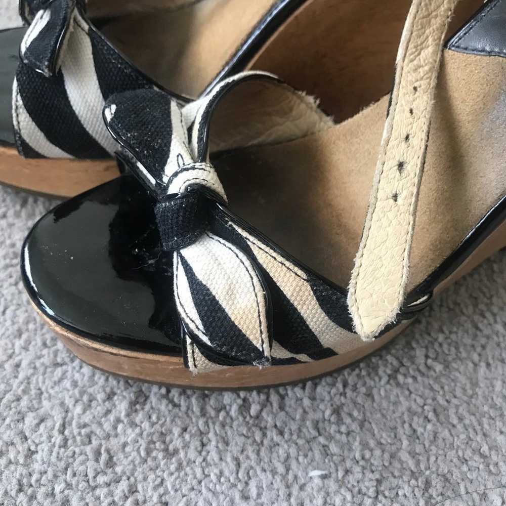 Michael Kors Zebra Print Wedges Size 7 1/2 - image 2