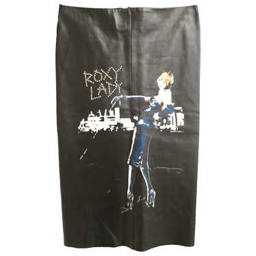 John Richmond Leather mid-length skirt - image 1