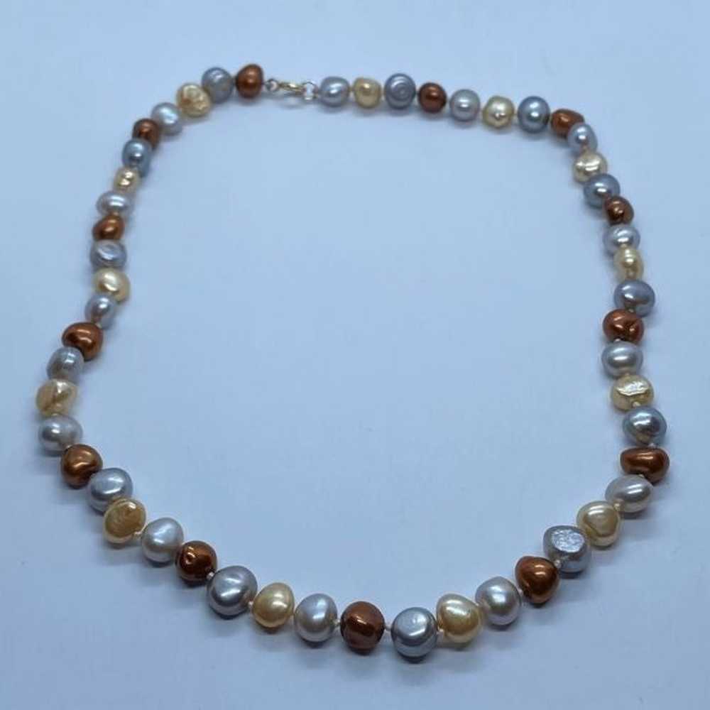 Gorgeous Multi Color Dyed Cultured Pearl Necklace… - image 2