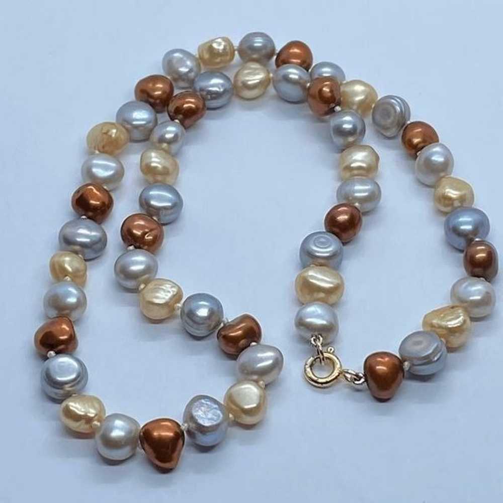 Gorgeous Multi Color Dyed Cultured Pearl Necklace… - image 4