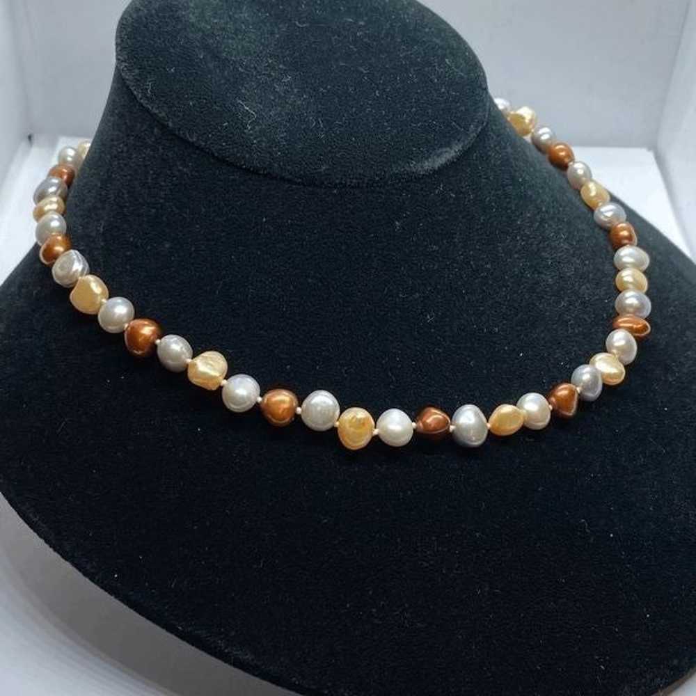 Gorgeous Multi Color Dyed Cultured Pearl Necklace… - image 7
