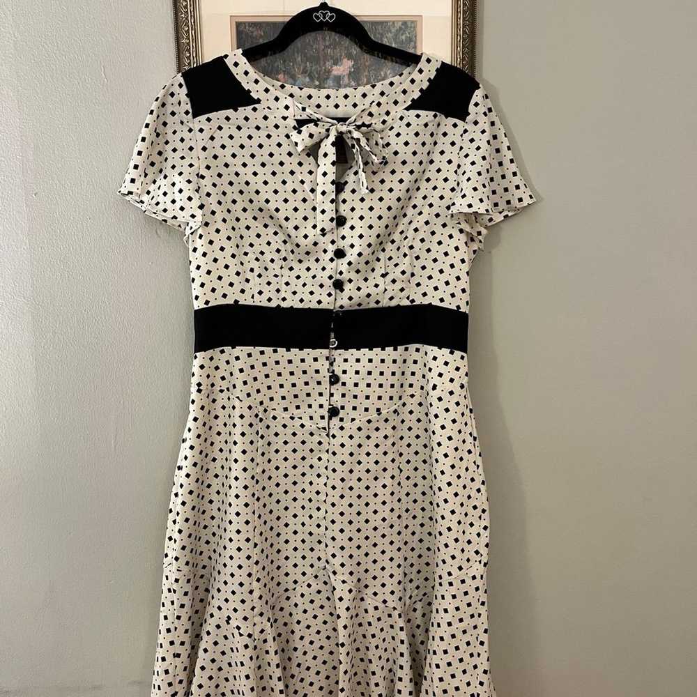Vintage inspired 1940s polka dot dress - image 1