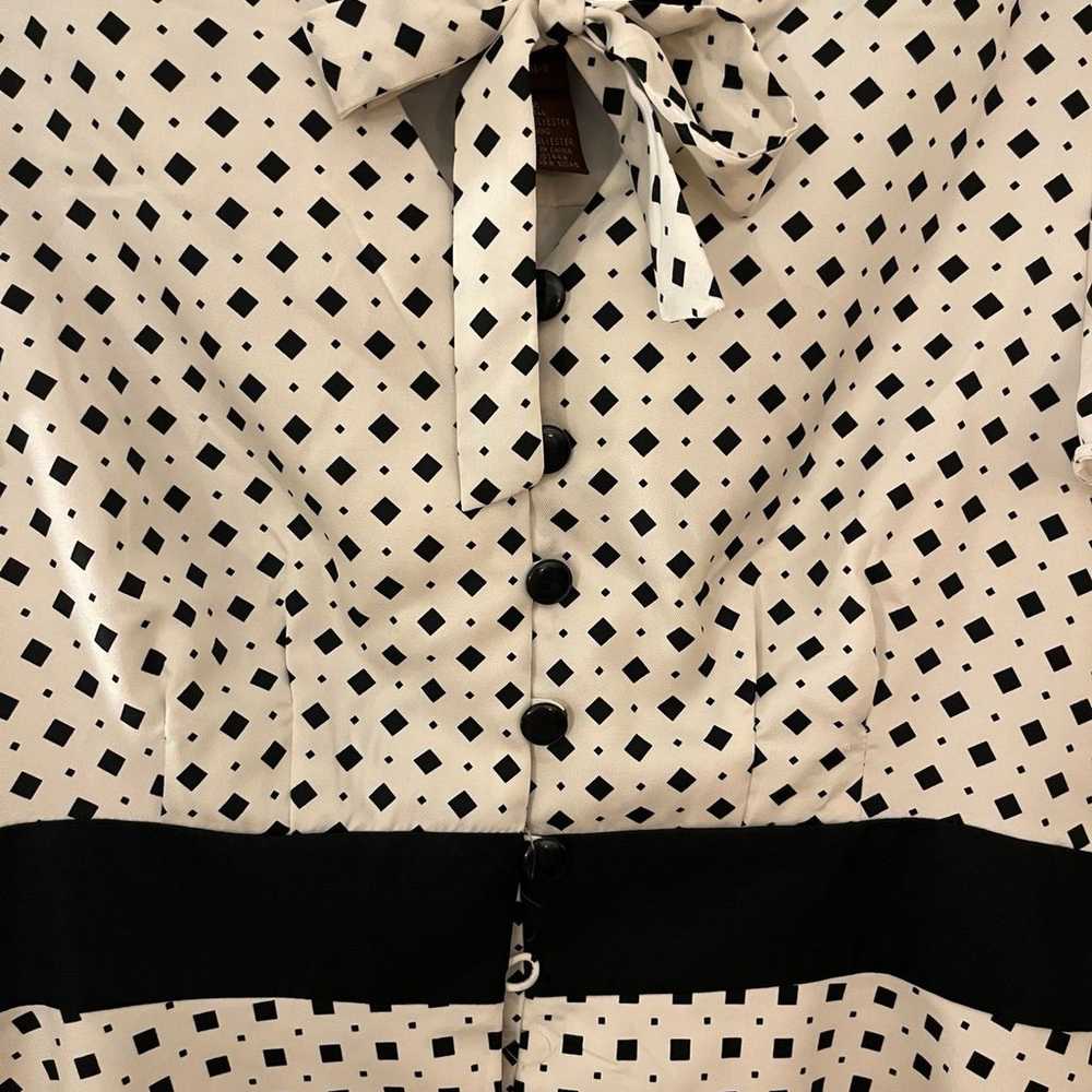 Vintage inspired 1940s polka dot dress - image 3