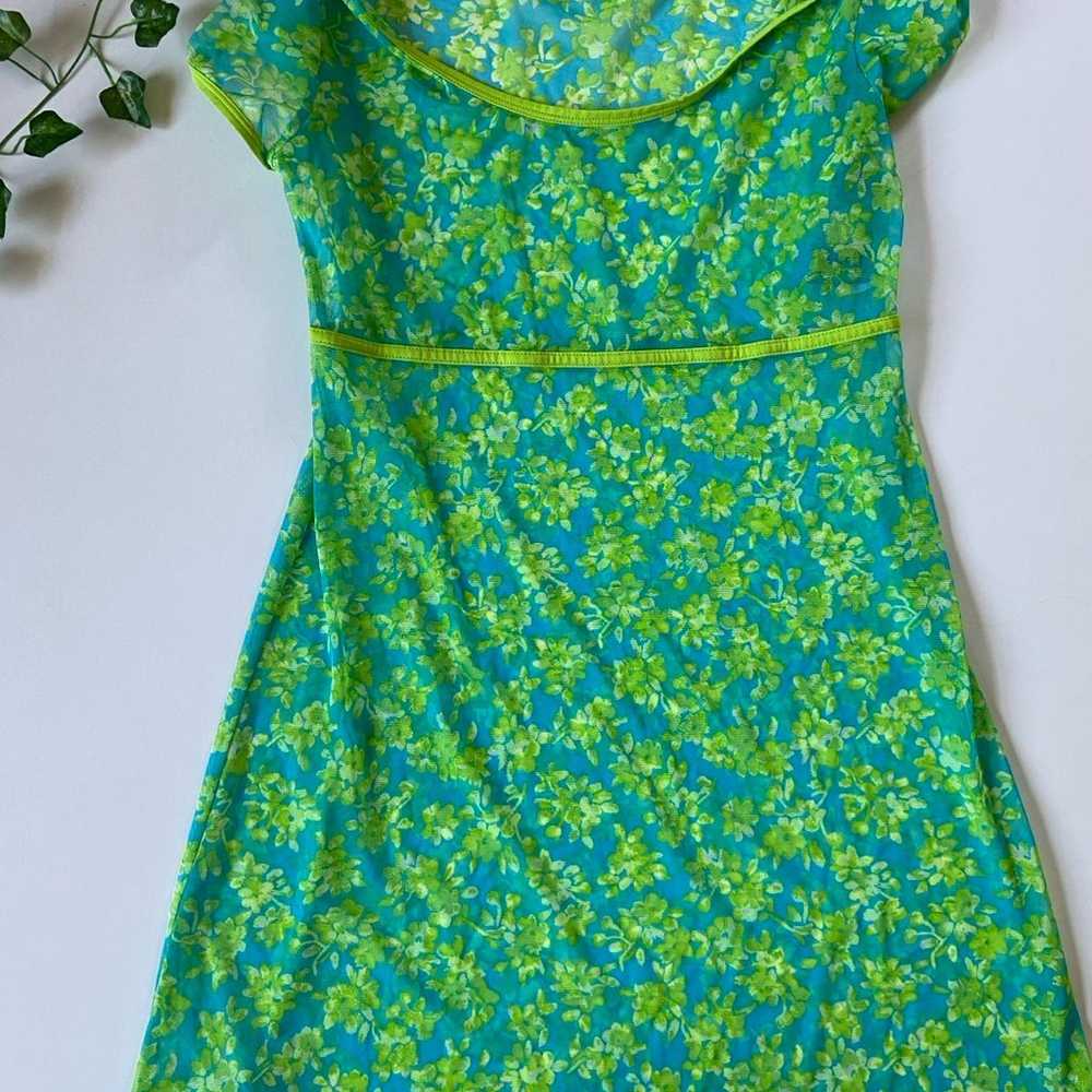 90s floral babydoll dress mesh delia*s style doll… - image 2