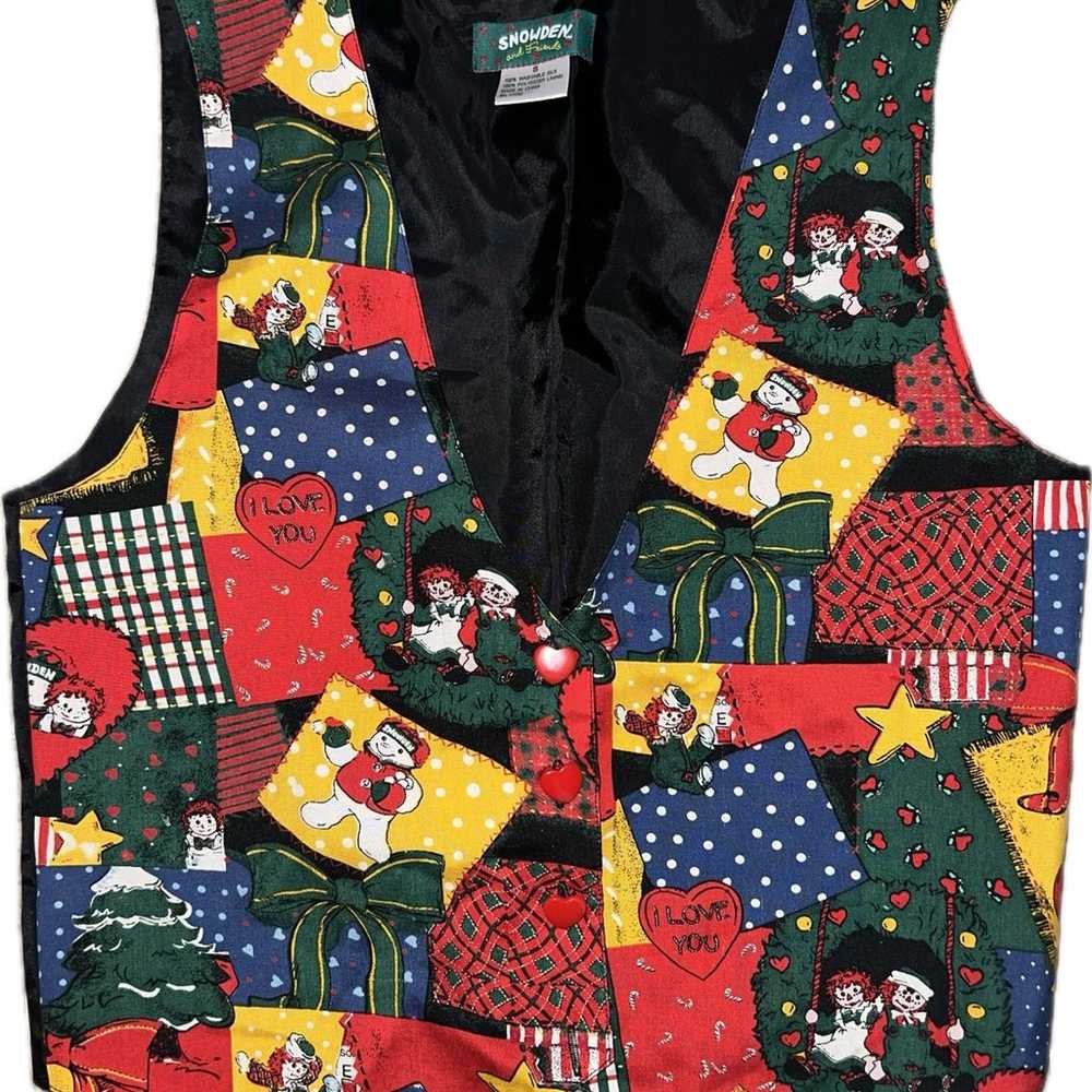 Vintage Silk Vest Raggedy Ann and Andy - image 1