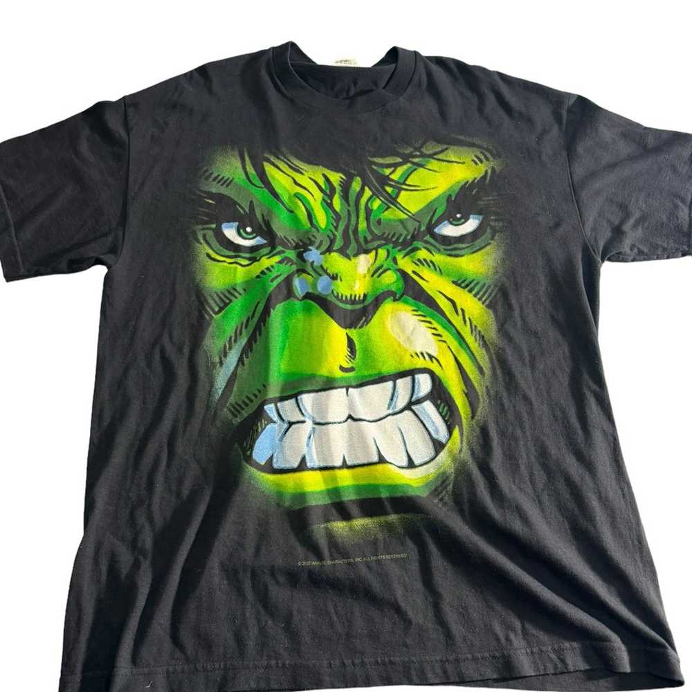 2002 The Incredible Hulk Marvel T-Shirt Big Face … - image 1