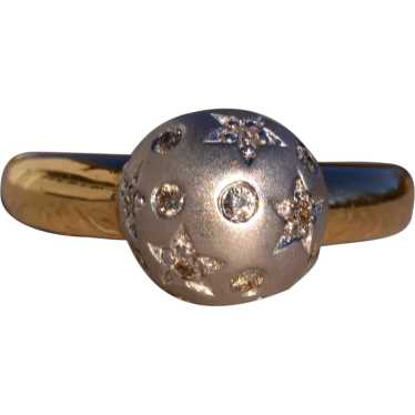 Celestial Ring with Diamond Star Dome