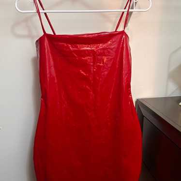 Red Leather Dress