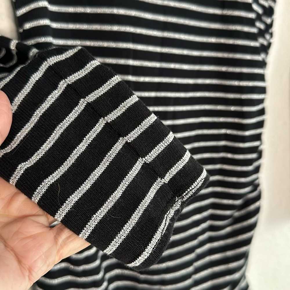 Chaser Dress Black Silver Stripe Mini Open Back M… - image 6