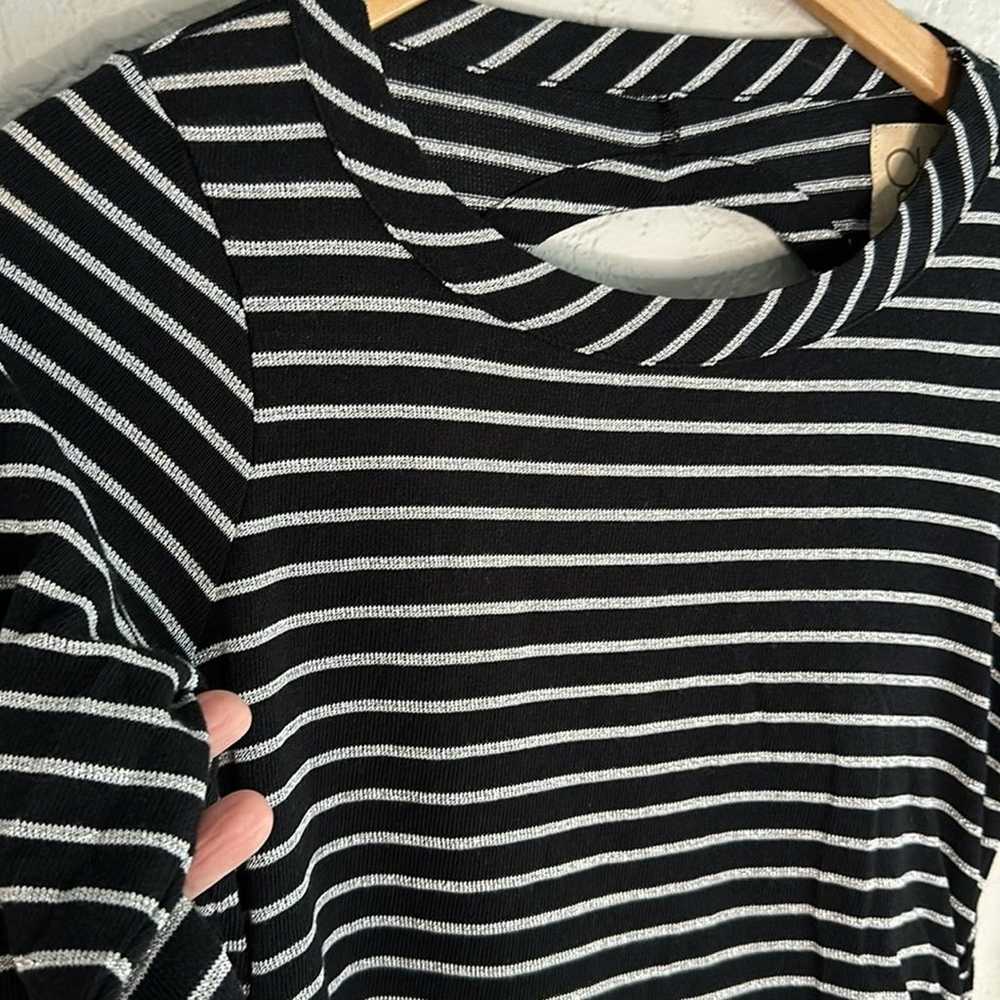 Chaser Dress Black Silver Stripe Mini Open Back M… - image 7