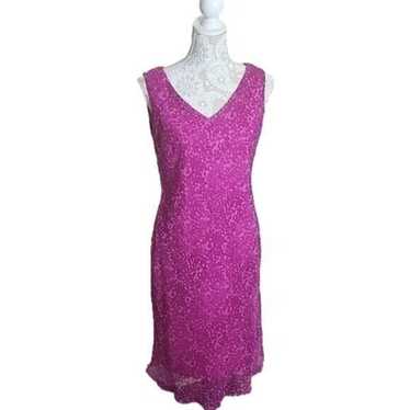 Donna Ricco women's sleeveless pink sheath midi d… - image 1