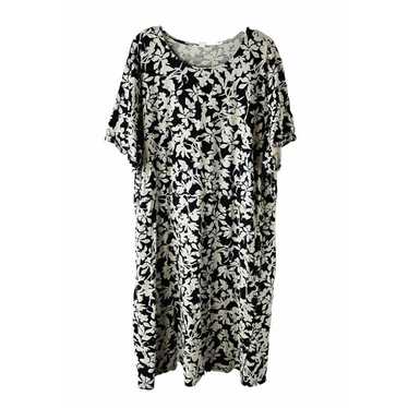 J. Jill Womens 3XL Slinky Floral Print Short Slee… - image 1