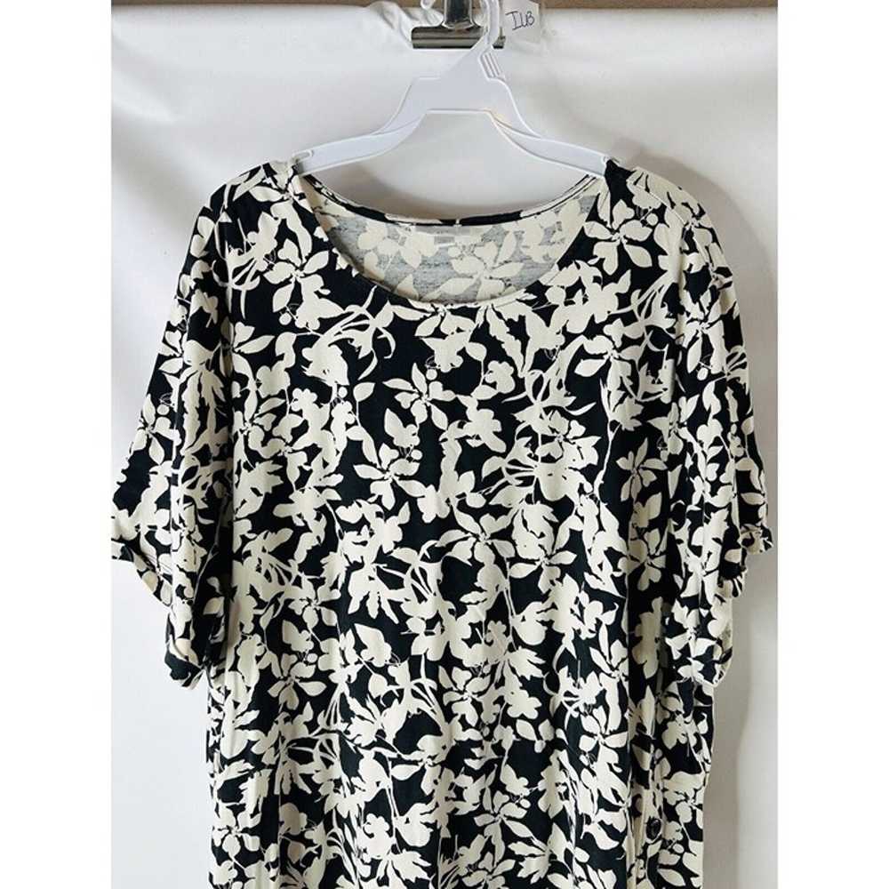 J. Jill Womens 3XL Slinky Floral Print Short Slee… - image 3