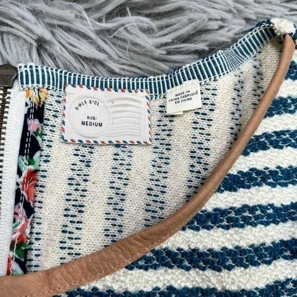 Anthropologie Postmark Blue and Off White Striped… - image 4