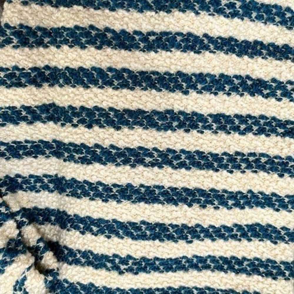Anthropologie Postmark Blue and Off White Striped… - image 5