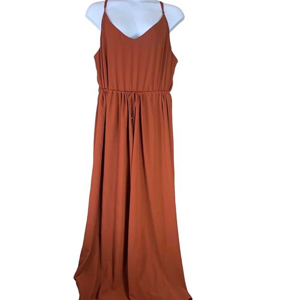 City Chic Maxi Dress Size 22 Burnt Orange Strappy… - image 1