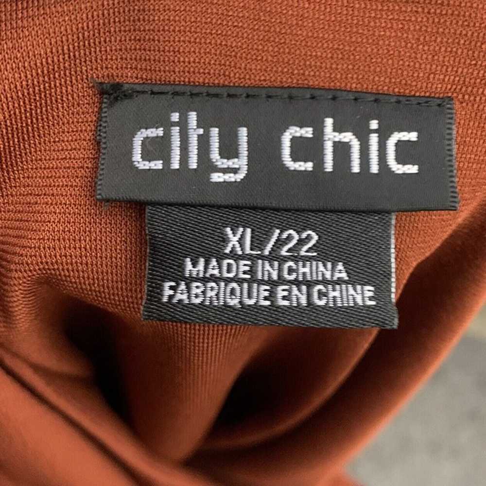 City Chic Maxi Dress Size 22 Burnt Orange Strappy… - image 4