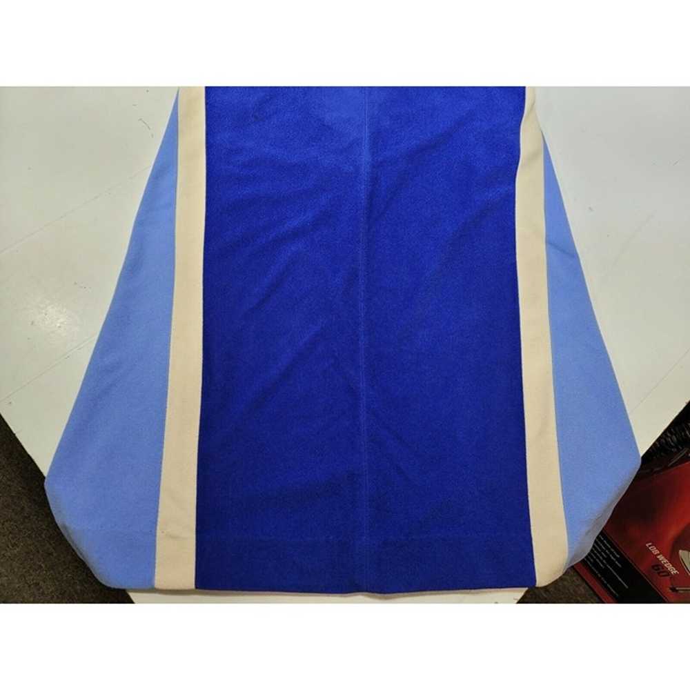 VTG VANITY FAIR BLUE MOD Striped Velour Robe Caft… - image 4