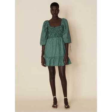 Faithfull The Brand Romina Linen Dress 12 Smocked… - image 1