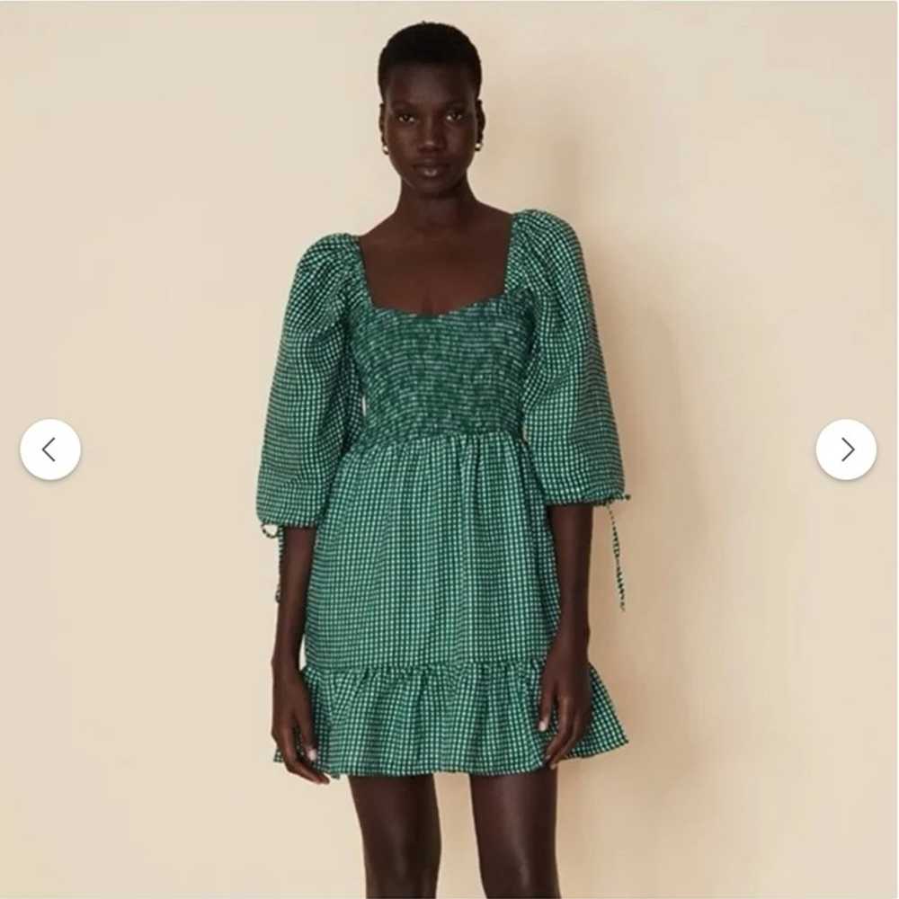 Faithfull The Brand Romina Linen Dress 12 Smocked… - image 3