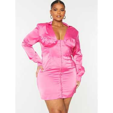 NEW PrettyLittleThing Hot Pink Plus Hot Pink Hook 